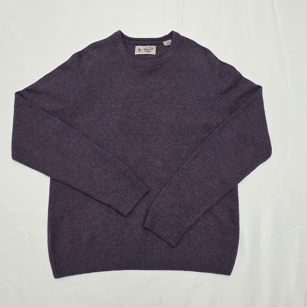 Penguin Crew Neck Wool Sweater Womens Size Large Academia Preppy Teacher Winter